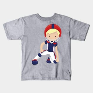 American Football, Cute Boy, Blond Hair, Rugby Kids T-Shirt